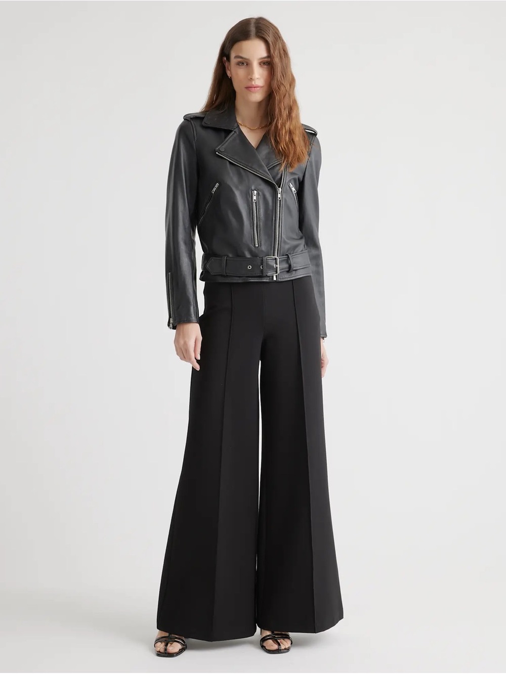 Quince Ultra-Stretch Ponte Super Wide Leg Pants - Picture 9 of 10